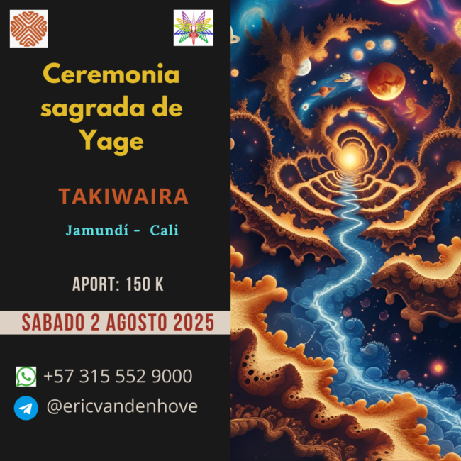 Ceremonia de Yage (ayahuasca) sábado 2 de agosto Cali Jamundí