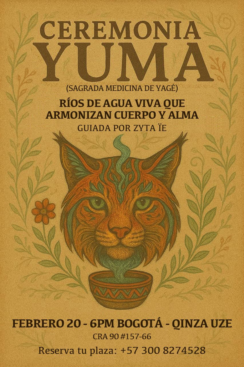 Ceremonia Sagrada Yage 20 febrero 2026 - Bogota