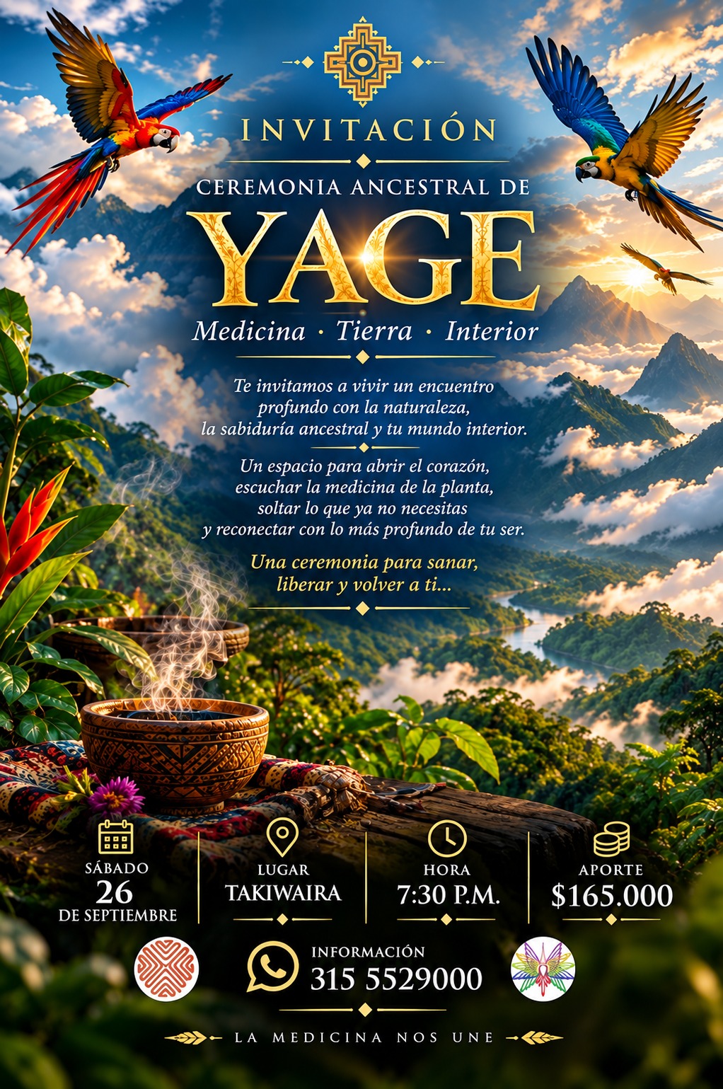 Cali/Jamundí Ceremonia Sagrada Yage 2026-09-26 Yage